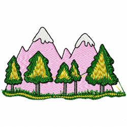 Landscapes Embroidery Design 3